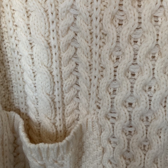 Anthropologie Cream Poncho Sweater - Picture 3 of 6